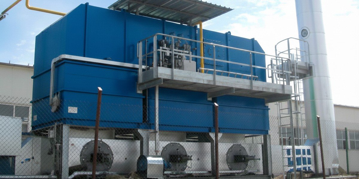 Oxidador térmico regenerativo instalado en planta para el tratamiento de COV industriales